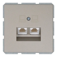 Изображение Двойная компьютерная розетка RJ-45 Cat.6 Jasmart серия FD, бронза